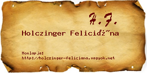 Holczinger Feliciána névjegykártya
